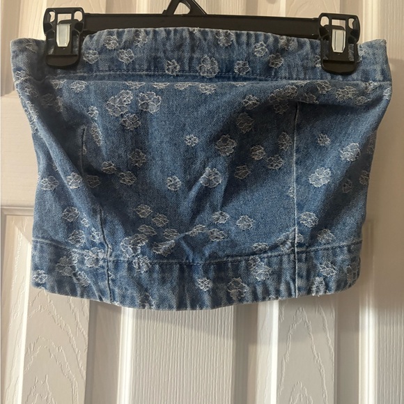 Vero Moda Light Blue Denim Top - Picture 1 of 3